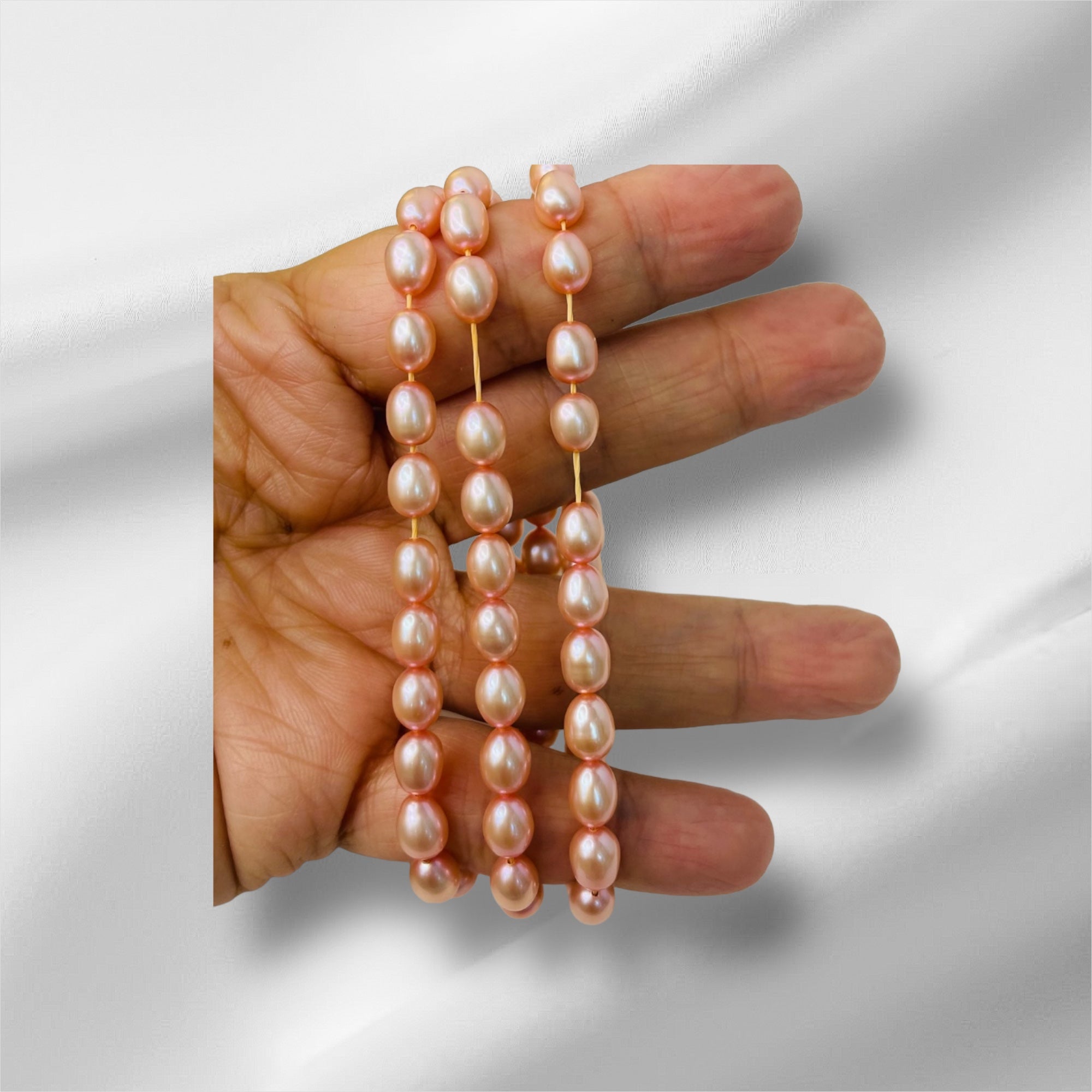 Set of 3 Soft Pink Freshwater Pearl Bracelets - Jewelry, Gift Set for Her, Elegant Pearl Bracelet Set