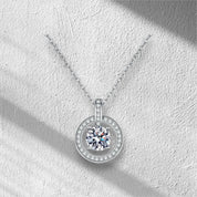 Serenity Sparkle Zircon Sterling Silver Necklace - Elegant White Gold Plated Pendant, Luxury Jewelry, Perfect Gift for Her, Everyday Glamour