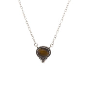 Tiger’s Eye Sterling Silver Pendant Necklace