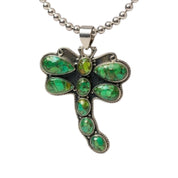 Mojave Green Dragonfly Pendant Necklace