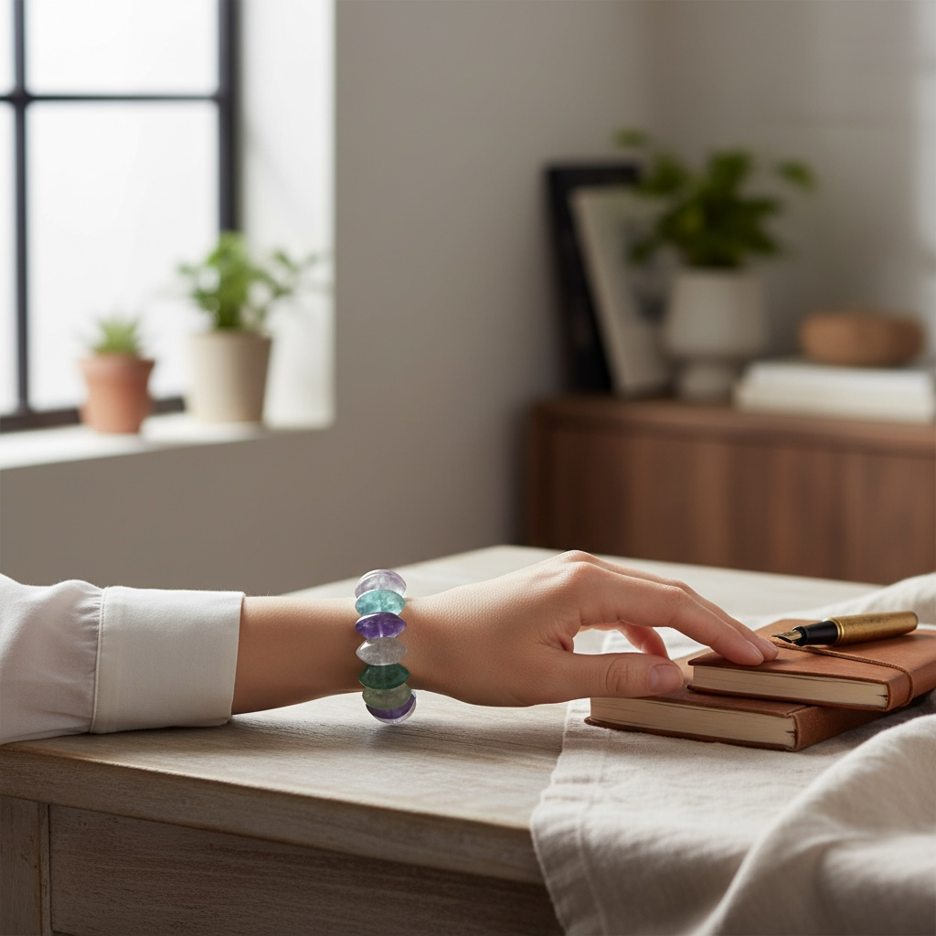 Rainbow Fluorite Stretch Bracelet