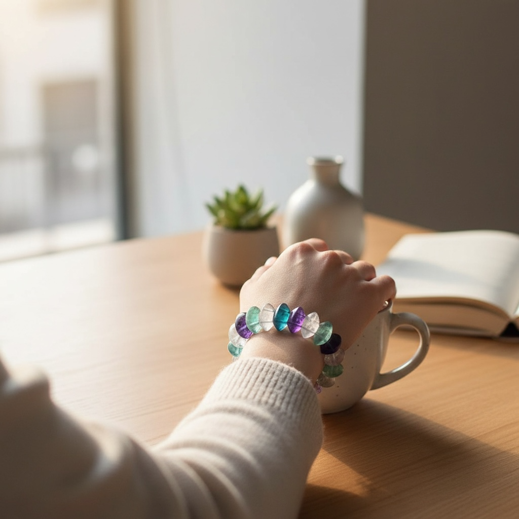 Rainbow Fluorite Stretch Bracelet