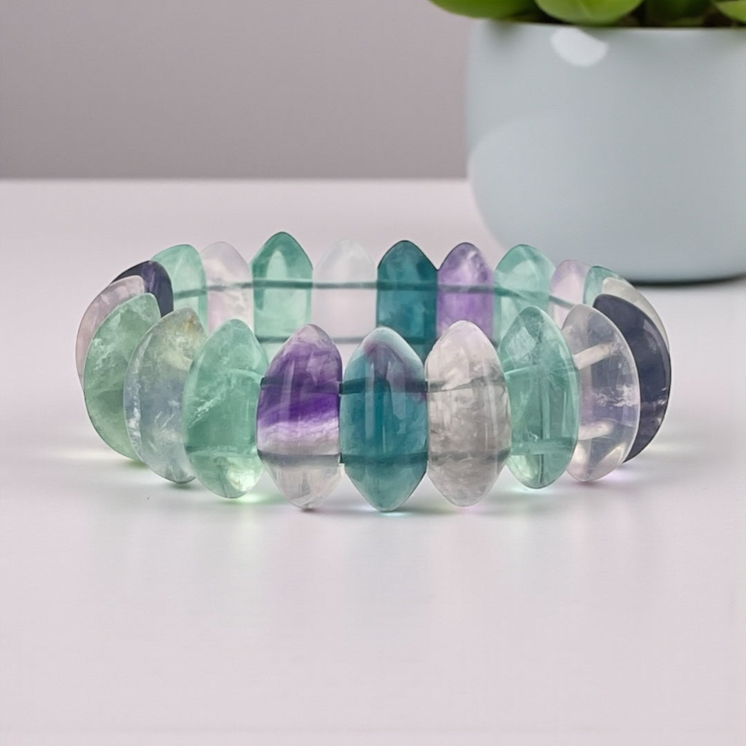 Rainbow Fluorite Stretch Bracelet