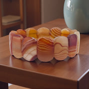 Carnelian Rectangular Bead Stretch Bracelet