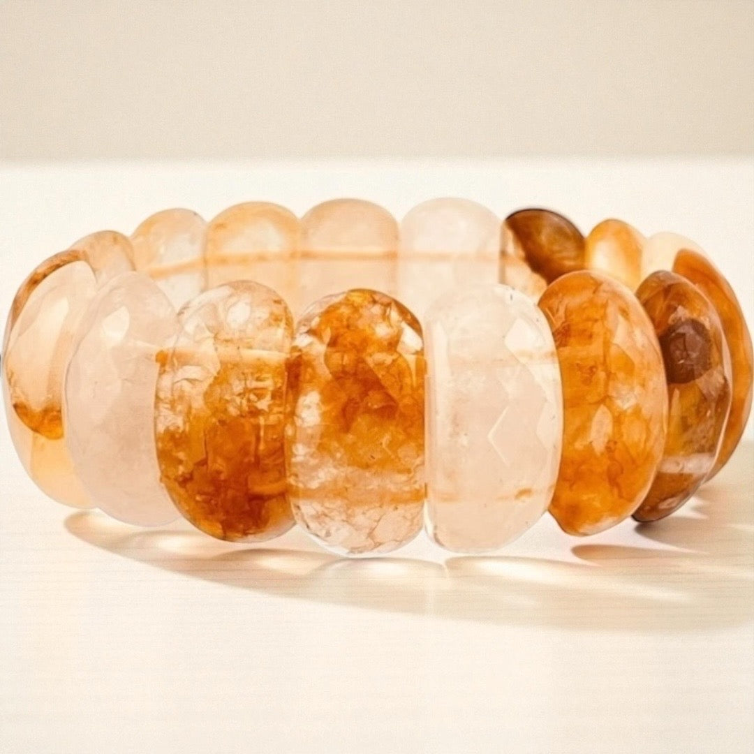 Yellow Hematoid Stretch Bracelet