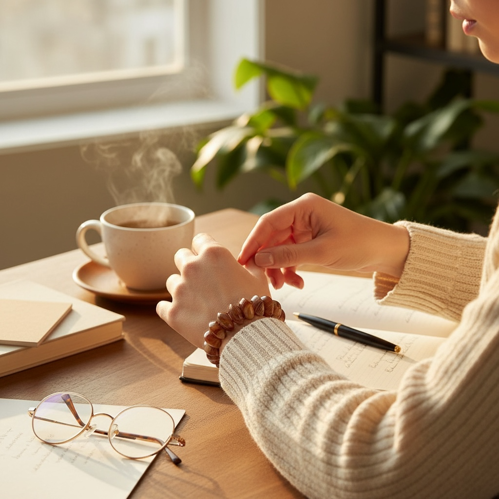 Carnelian Polished Disc Stretch Bracelet