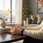 Blue Sandstone Stretch Bracelet