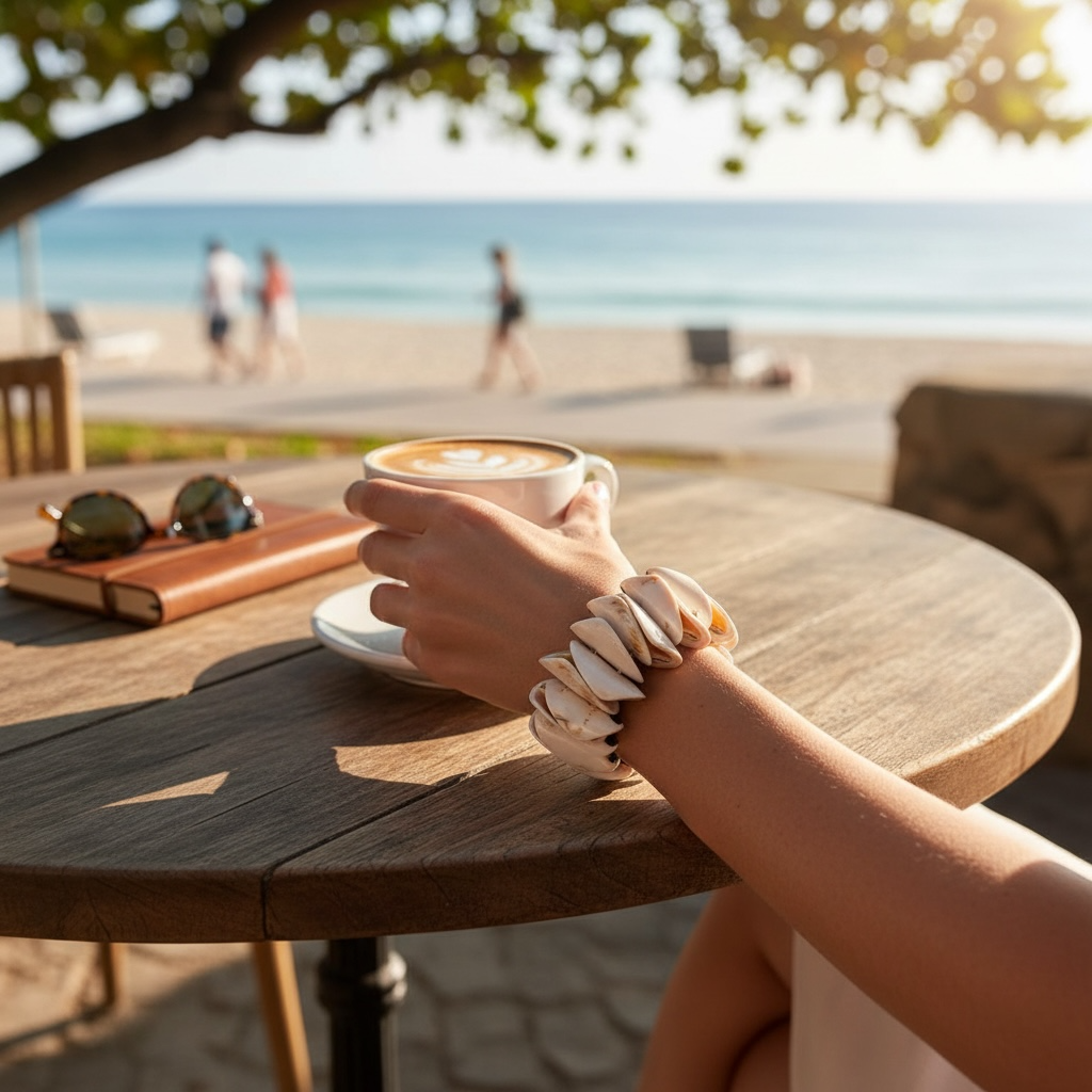 Pink Conch Shell Bracelet Elegant gift for all occasions