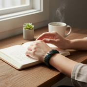 Minimalist Moss Agate Bracelet