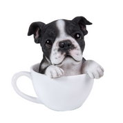 Boston Terrier Teacup Pups Figurine