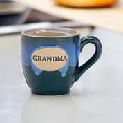 GRANDMA TEAL/BLUE GLAZE PORCELAIN MUG