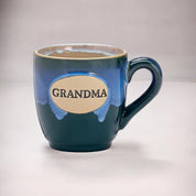 GRANDMA TEAL/BLUE GLAZE PORCELAIN MUG