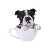 Boston Terrier Teacup Pups Figurine