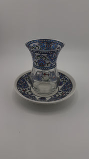 Turkish, Tea Set, Coffee Set, Glass Cups, Ceramic Coasters