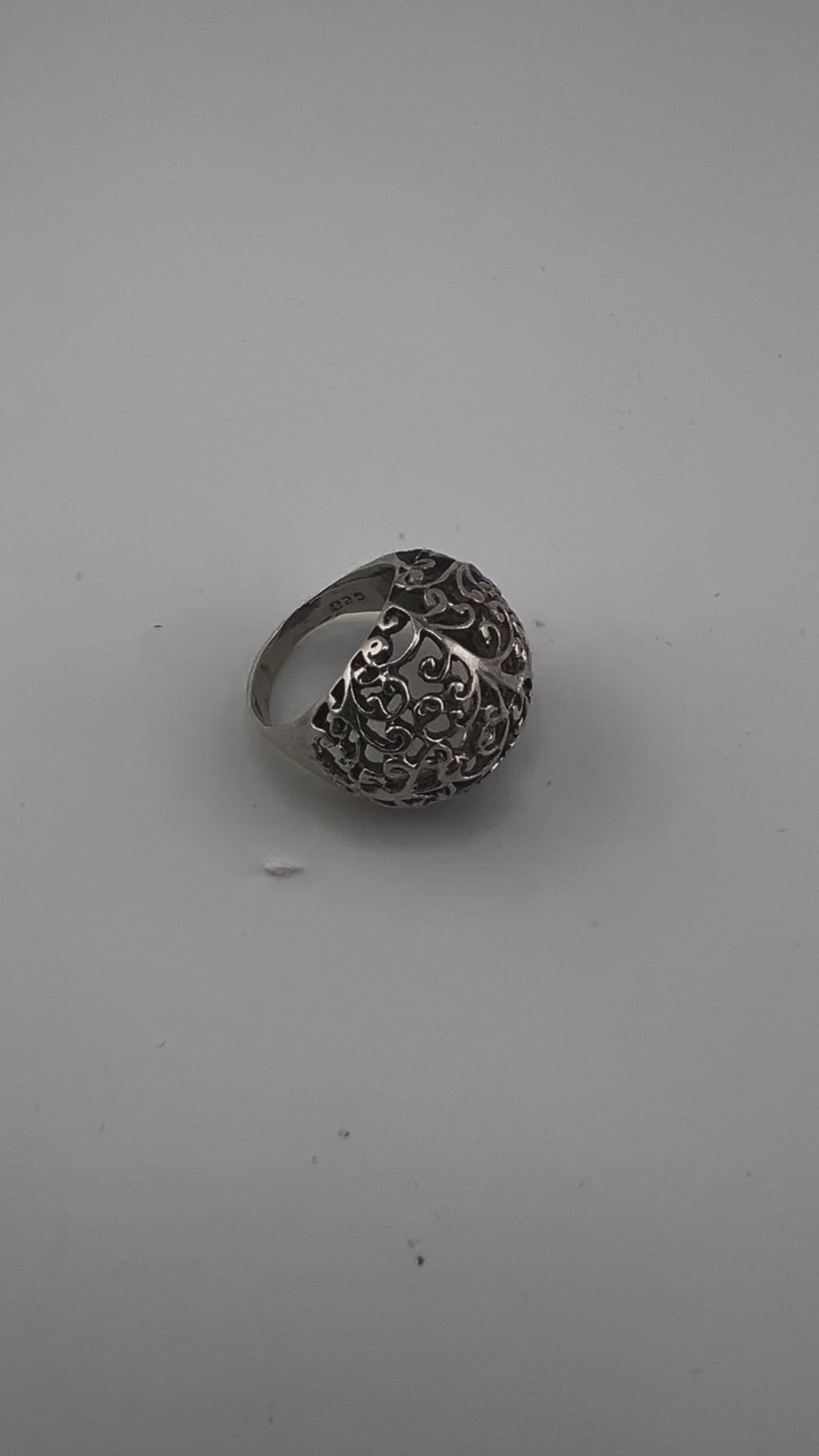 Sterling Silver, Ring, Floral, Dome, Modernist Style, Perfect Gift, Vintage Style, Boho, Gift