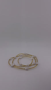 Elegant Golden Beaded Stainless Steel Bracelet with Gold Finish - Delicate Beads - Daily Wear and Gift for Her