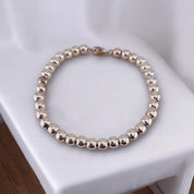 Elegant Sterling Silver Beaded Bracelet, Sterling Silver Beads Jewelry, Silver Bracelet, Elegant Gift