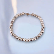 Elegant Sterling Silver Beaded Bracelet, Sterling Silver Beads Jewelry, Silver Bracelet, Elegant Gift