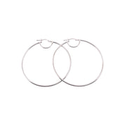 Sterling Silver Hoop Earrings, Elegant Silver Hoops, Timeless Round Hoop Earrings, Gift for Her