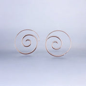 Spiral Hoop Earrings, Sterling Silver,  Elegant Spiral Earrings, Great Gift for Women and Men