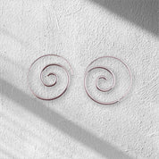 Spiral Hoop Earrings, Sterling Silver,  Elegant Spiral Earrings, Great Gift for Women and Men