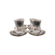 Interactive Turkish Design Tea and Coffee Glass Set – Elegant Cups and Saucers