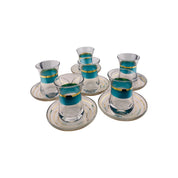 Gold and Green Harmony Tea Glass Set