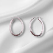 Sterling Silver, Oval Earrings, Textured Finish, Ideal for casual and formal occasions