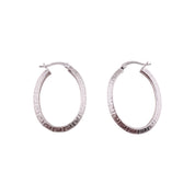 Sterling Silver, Oval Earrings, Textured Finish, Ideal for casual and formal occasions